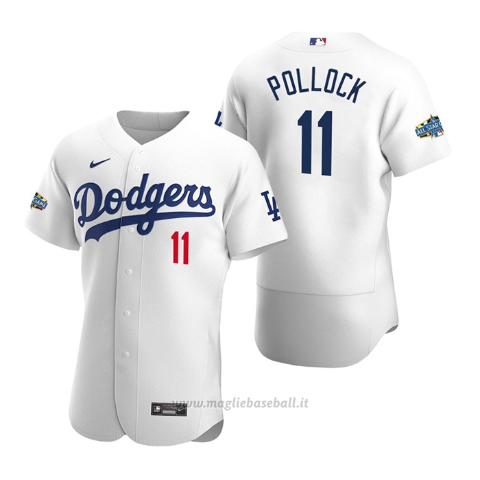Maglia Baseball Uomo Los Angeles Dodgers A.j. Pollock Autentico 2020 Primera Bianco